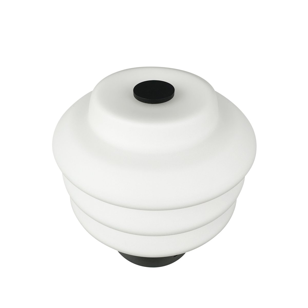 Diva LED 18cm Sort bærbar Fra Dyberg Larsen - Tillverkad av opalglas ger den ett mjukt, behagligt sken, och den inbyggda LED-tekniken g&ouml;r den energieffektiv och h&aring;llbar.