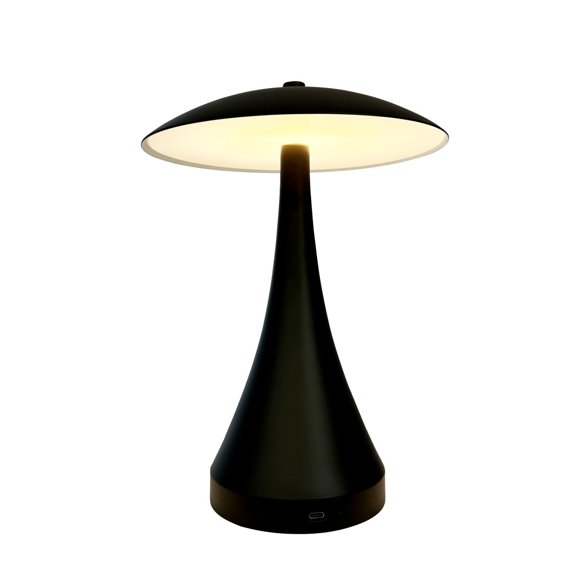Vienna 28cm Sort bærbar Fra Dyberg Larsen - Den genopladelige lampe giver dig frihed til at placere den hvor som helst uden at bekymre dig om kabler.