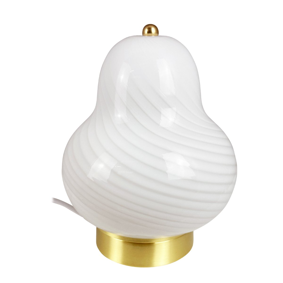 Lucy 20cm Hvid bordlampe Fra Dyberg Larsen - Lampen passer perfekt på et sidebord, i et vindue, på et natbord, en bogreol eller et skrivebord.