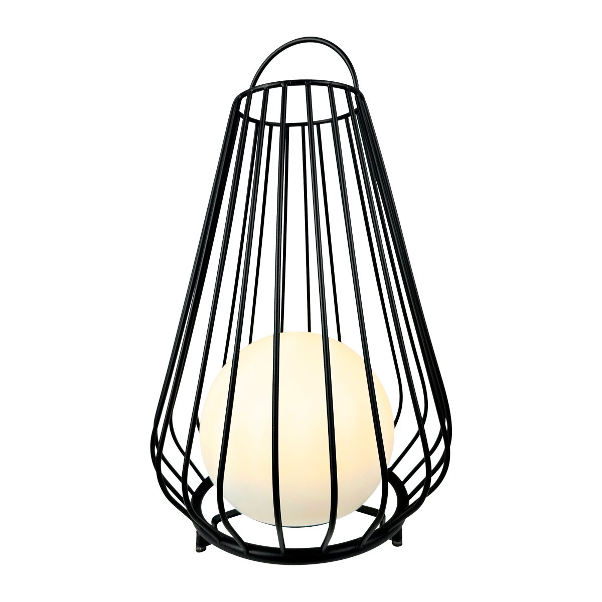 Evesham 48cm Sort bærbar Fra Dyberg Larsen - Den stiliga svarta f&auml;rgen ger ett naturligt och i&ouml;gonfallande inslag i utomhusmilj&ouml;n och bidrar till en inbjudande atmosf&auml;r p&aring; kv&auml;llen.