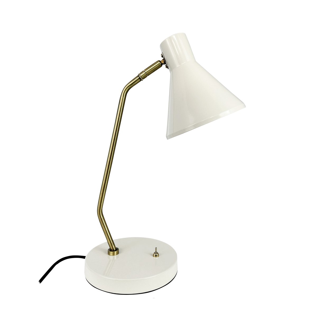 Sleep 43cm Blank hvid skrivebordslampe Fra Dyberg Larsen - Sleep bordlampe er en moderne og stilfuld belysningsl&oslash;sning til dit hjem.