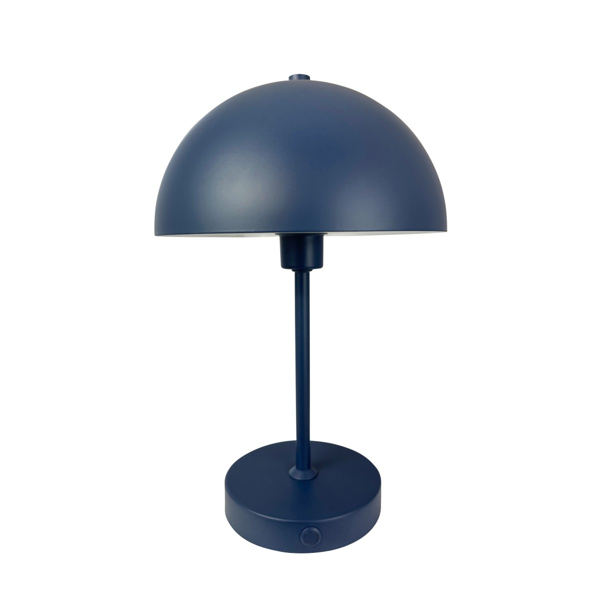 Stockholm 30cm Indigo bærbar Fra Dyberg Larsen - Den praktiske batteriindikator viser tydeligt, hvorn&aring;r det er tid til at lade op, og med fuld opladning lyser lampen i op til 6 timer pr.