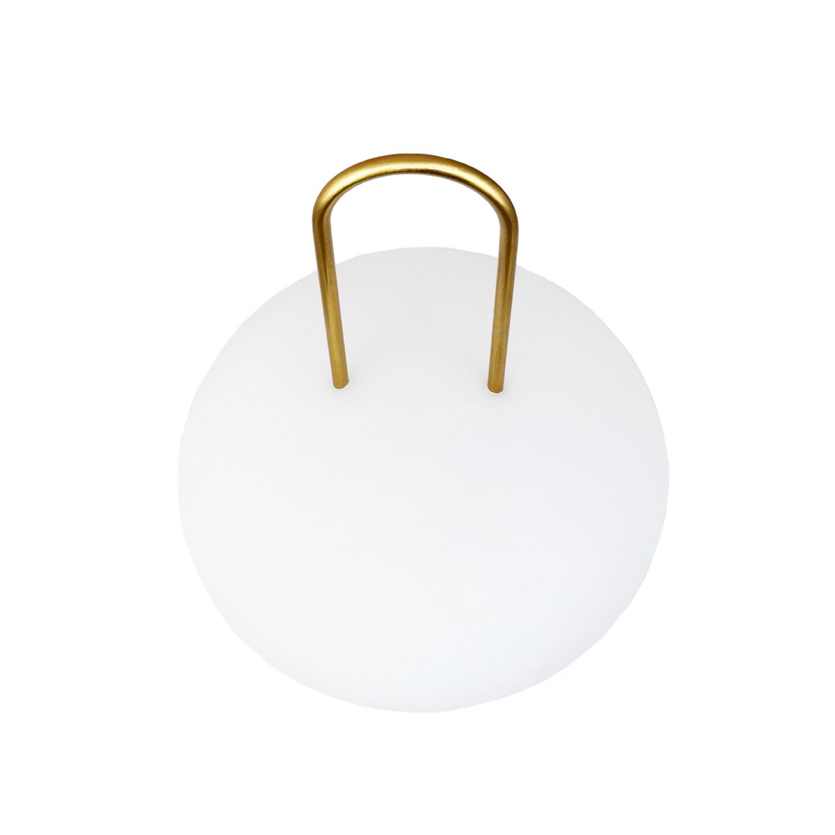 Ellipse 27cm Hvid bærbar Fra Dyberg Larsen - Den lyser i op til 42 timer ved laveste lysstyrke og op til 12 timer ved h&oslash;jeste.