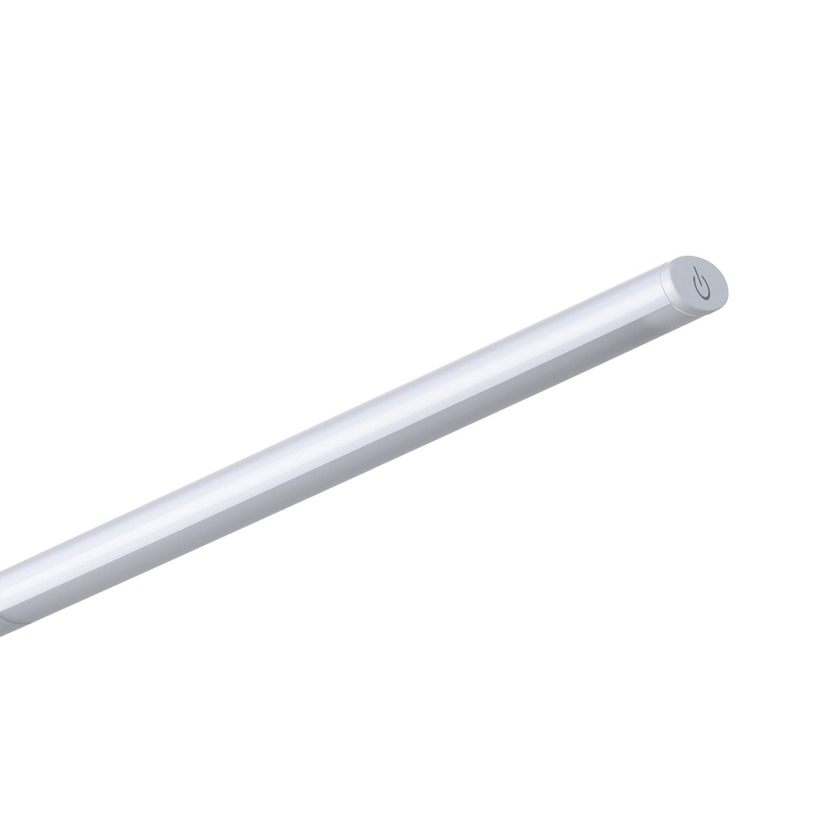 Laroa 48cm Hvid skrivebordslampe Fra Eglo - Den er lavet af plastik og udstyret med en 4-trins lysdæmper på lampehovedet, hvilket gør det nemt at justere lysstyrken efter behov.