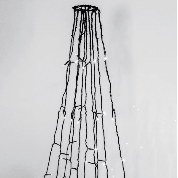 Flagstangslys Crispy Ice White 7m Sort Fra Star Trading - Leveres med 15m tilslutningskabel med stik.