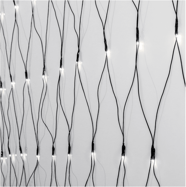 Lysnet Crispy Ice White 3m Sort Fra Star Trading - Snor med 200 LED-lys med en smuk, lidt k&oslash;ligere gl&oslash;d.