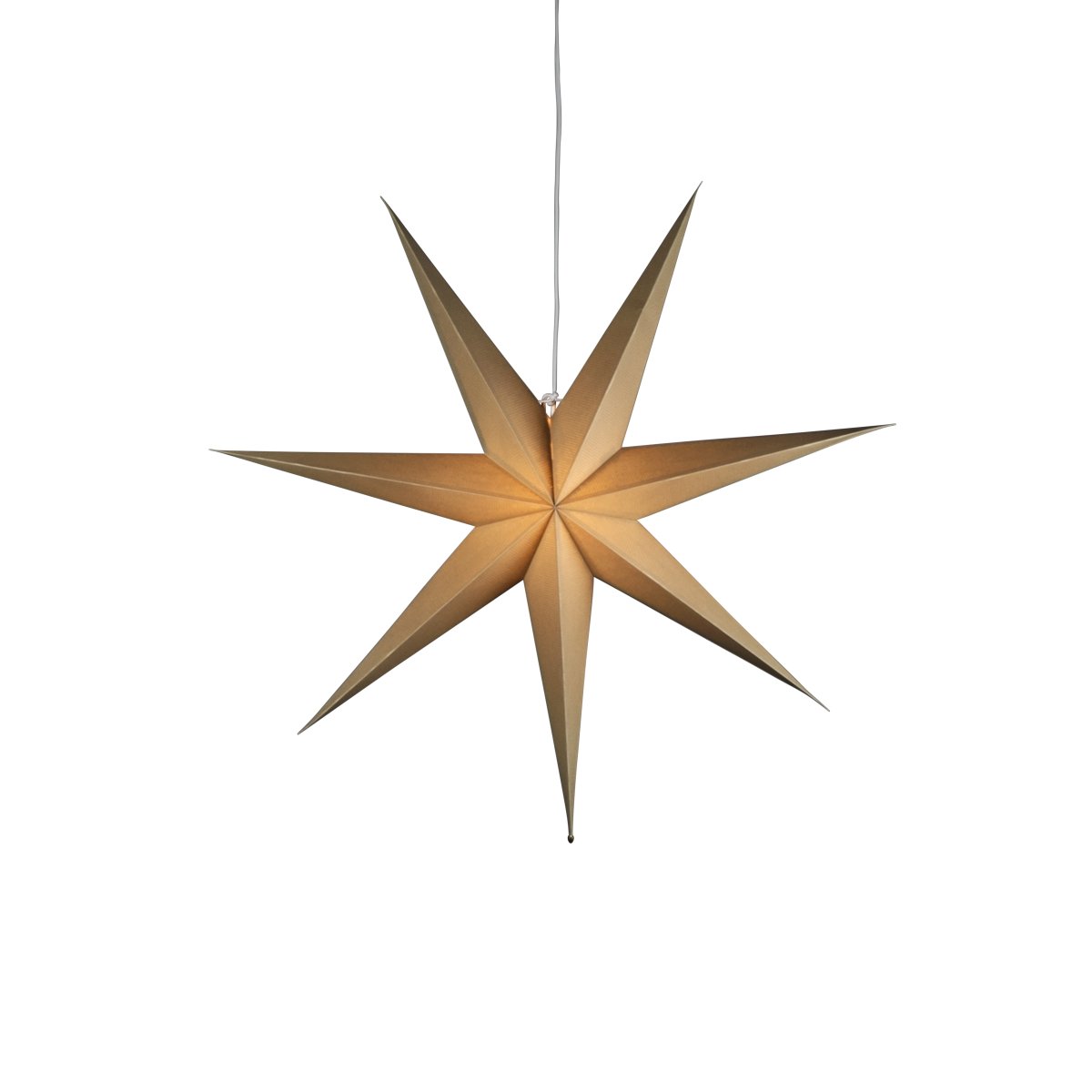 Papirstjerne Ø78 Beige Fra Konstsmide - Det enkle, elegante design spreder et blødt og behageligt lys, der giver en harmonisk følelse i advent og jul.