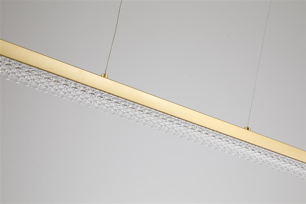 Madeleine 100cm Guld loftslampe Fra Searchlight - Madeleine pendel er lavet af metal med en elegant lys guld finish og har en integreret, energieffektiv LED-belysning.