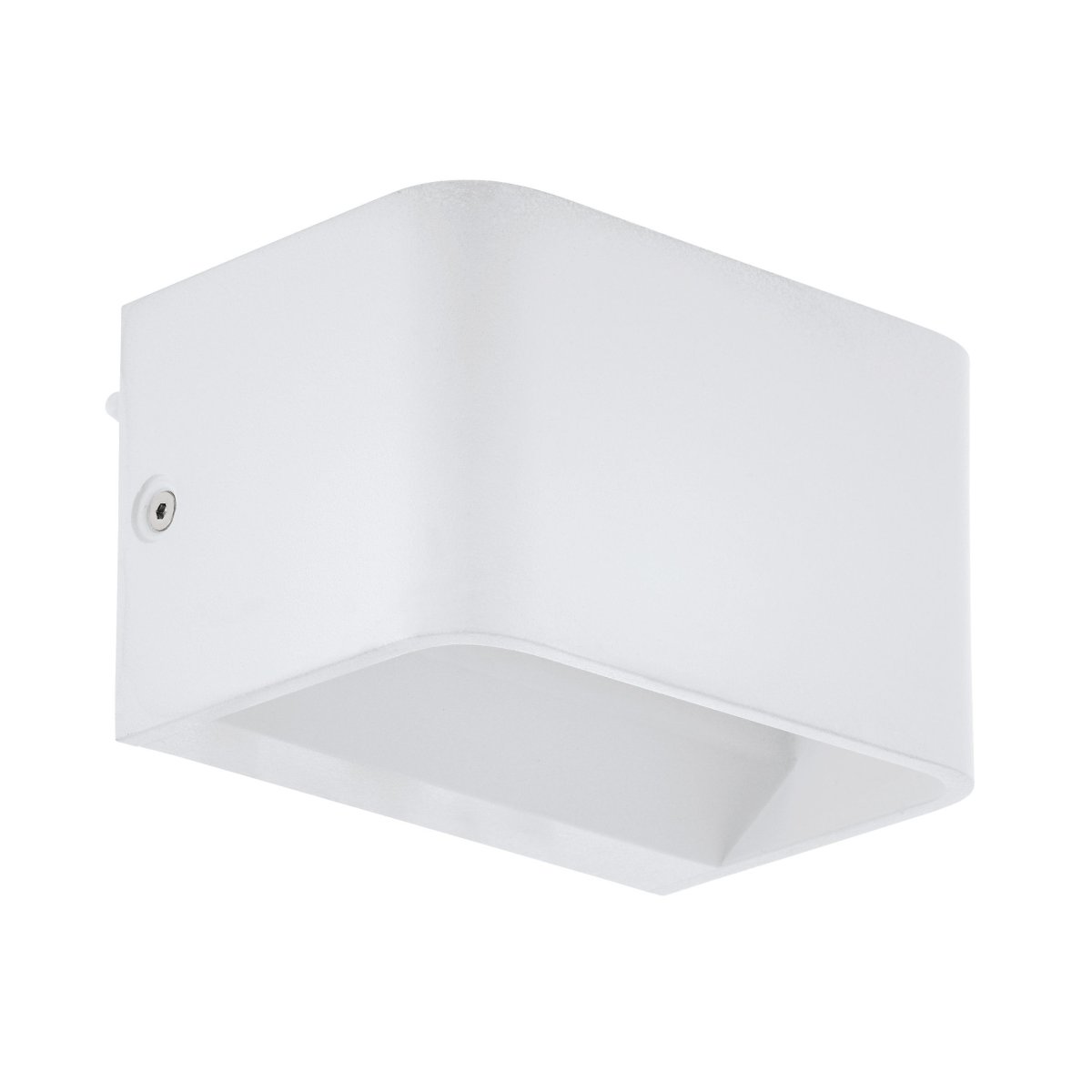 Sania 13cm Hvid væglampe Fra Eglo - Sania er en stilfuld og moderne v&aelig;glampe i hvidt metal, der passer ind i de fleste milj&oslash;er.
