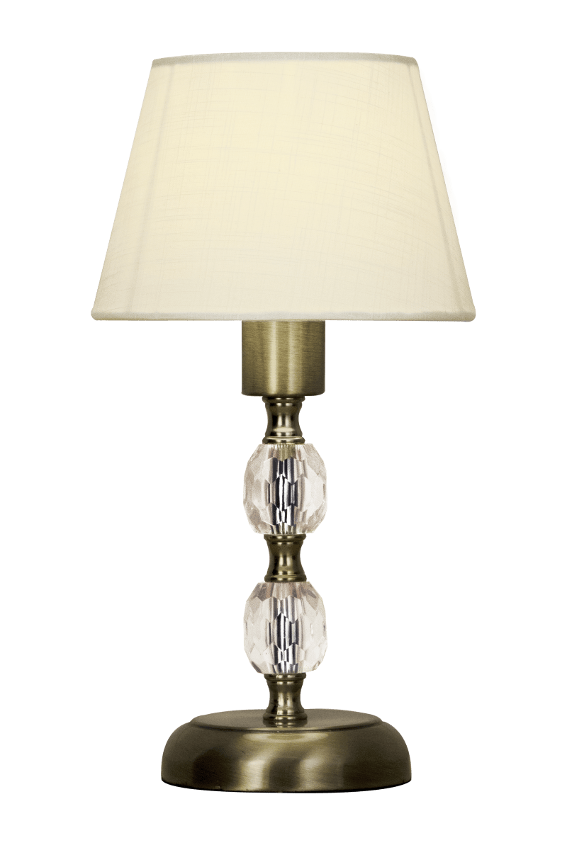 Johanna 30cm Antik messing bordlampe Fra Aneta Lighting - Johanna bordlampe lavet af metal i antik messing med klare akrylkugler skaber en elegance.