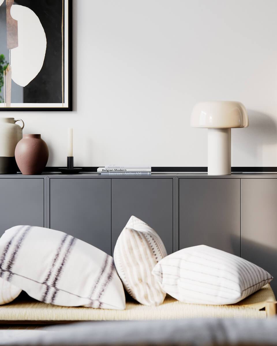 Lean on Me 40cm Beige bordlampe Fra By Rydéns - Lean on Me er den perfekte kombination af form og funktion, og en ideel belysningsl&oslash;sning til ethvert moderne hjem.