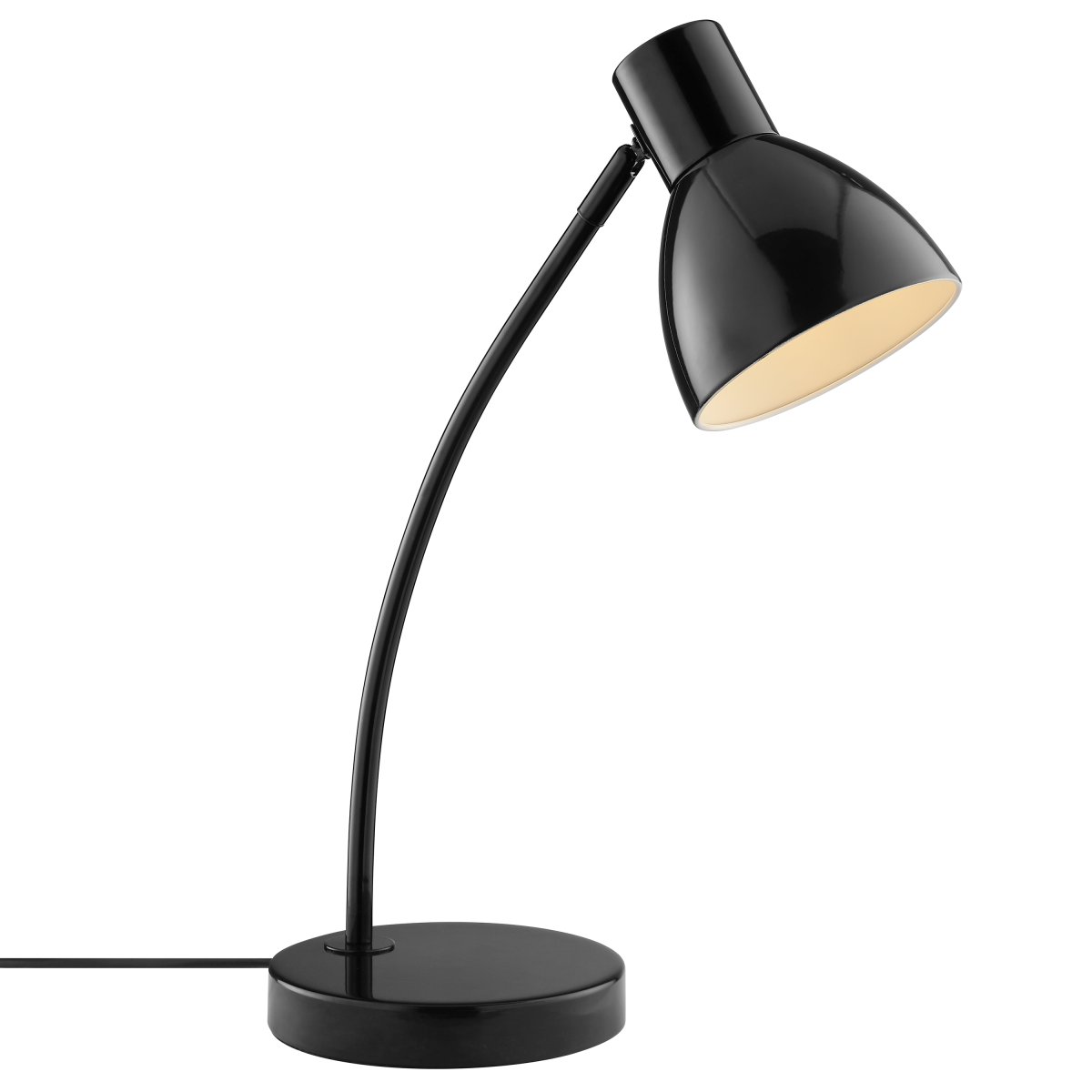 Jerry 43cm Sort skrivebordslampe Fra Brilliant - Jerry er en praktisk og tidløs skrivebordslampe, der er fremstillet udelukkende af sortlakeret metal.