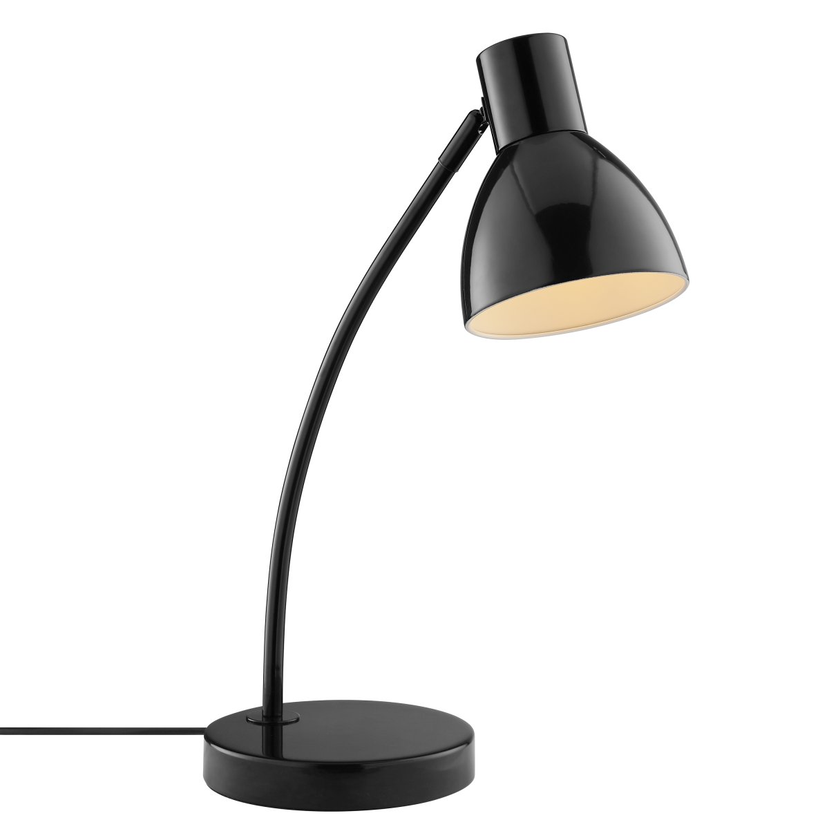 Jerry 43cm Sort skrivebordslampe Fra Brilliant - Jerry er en praktisk og tidløs skrivebordslampe, der er fremstillet udelukkende af sortlakeret metal.