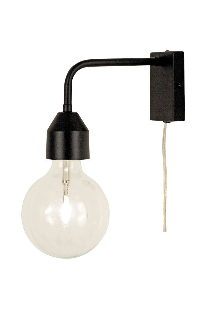 Flynn 20cm Sort væglampe Fra Aneta Lighting - 