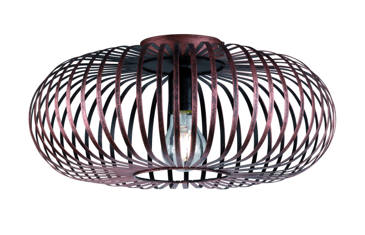 Johann Ø40 Antik kobber plafond Fra Trio Lighting - Denne dekorative lampe er et iøjnefaldende træk i stuen, soveværelset eller entréen, da dens form giver et imponerende lysresultat.