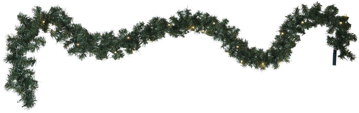 Canadian 250cm Grøn Fra Star Trading - Batteridrevet guirlande med 30 LED-lys.