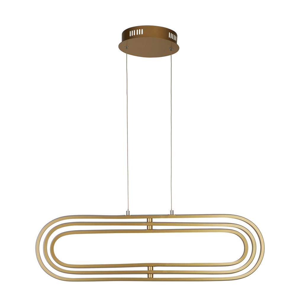 Clip 80cm Guld loftslampe Fra Searchlight - Clip er en elegant loftlampe, der giver dit hjem et moderne og sofistikeret udtryk.