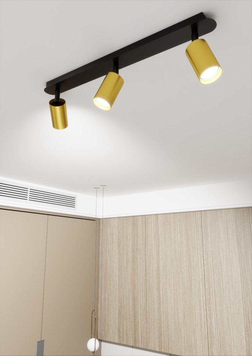 Zen 3 Guld spotlight Fra Emibig Lighting - Lamperne udm&aelig;rker sig ved deres enkle design og elegante form, hvilket betyder, at de passer ind i de fleste milj&oslash;er.