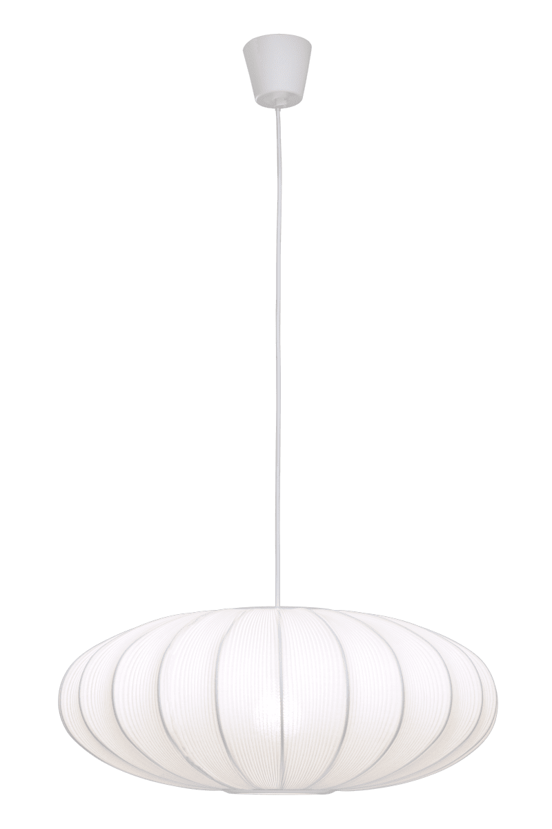 Mamsell Ø55 Hvid loftslampe Fra Aneta Lighting - MAMSELL loftpendel i hvid tri&aring; som giver en blød og flot glød, 40W E27 (medfølger ikke).