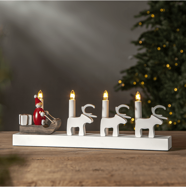 Rudolf Hvid Fra Star Trading - en gave til at f&aring; en dejlig julestemning hele julen lang.