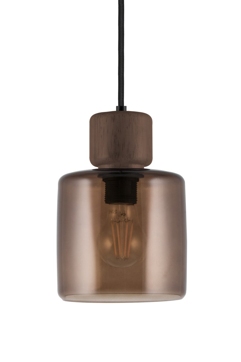 DOT Ø15 Brun loftslampe Fra Globen Lighting - DOT, designet af Roger Persson, er inspireret af en glasflaske med et dekorativt l&aring;g.