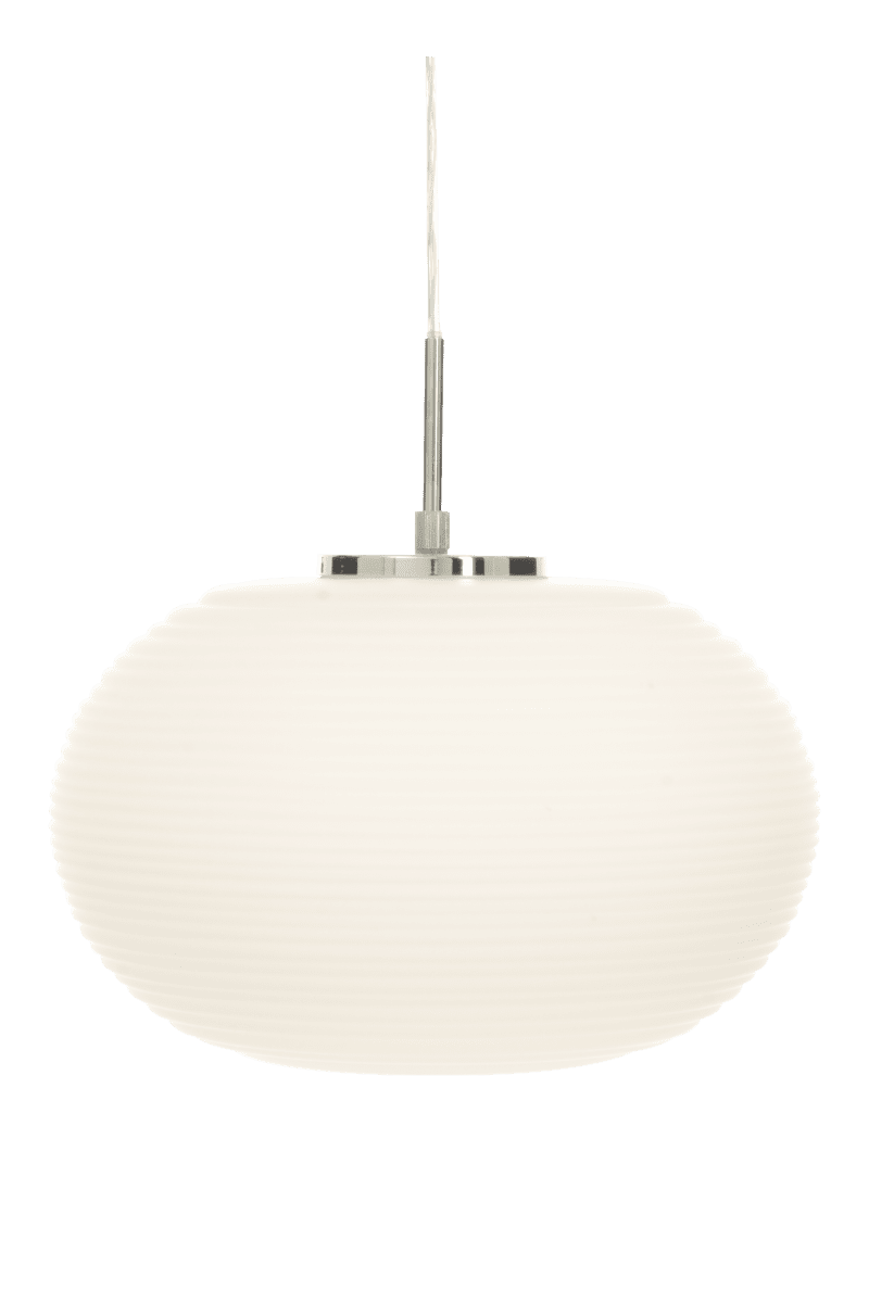 Sefyr Ø32 Hvid loftslampe Fra Aneta Lighting - Sefir loftslampe med ovalt opal hvidt riflet glas.