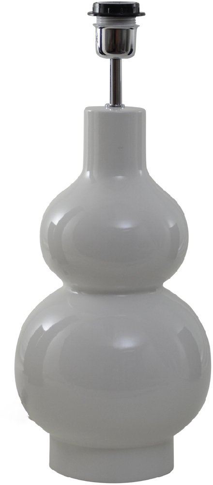 Zoom billede af Verdi 50cm Vit lampefod Fra Hallbergs - Verdi &auml;r en dekorativ lampfot i keramik med en blank vit finish som ger ett stilrent och elegant uttryck.
