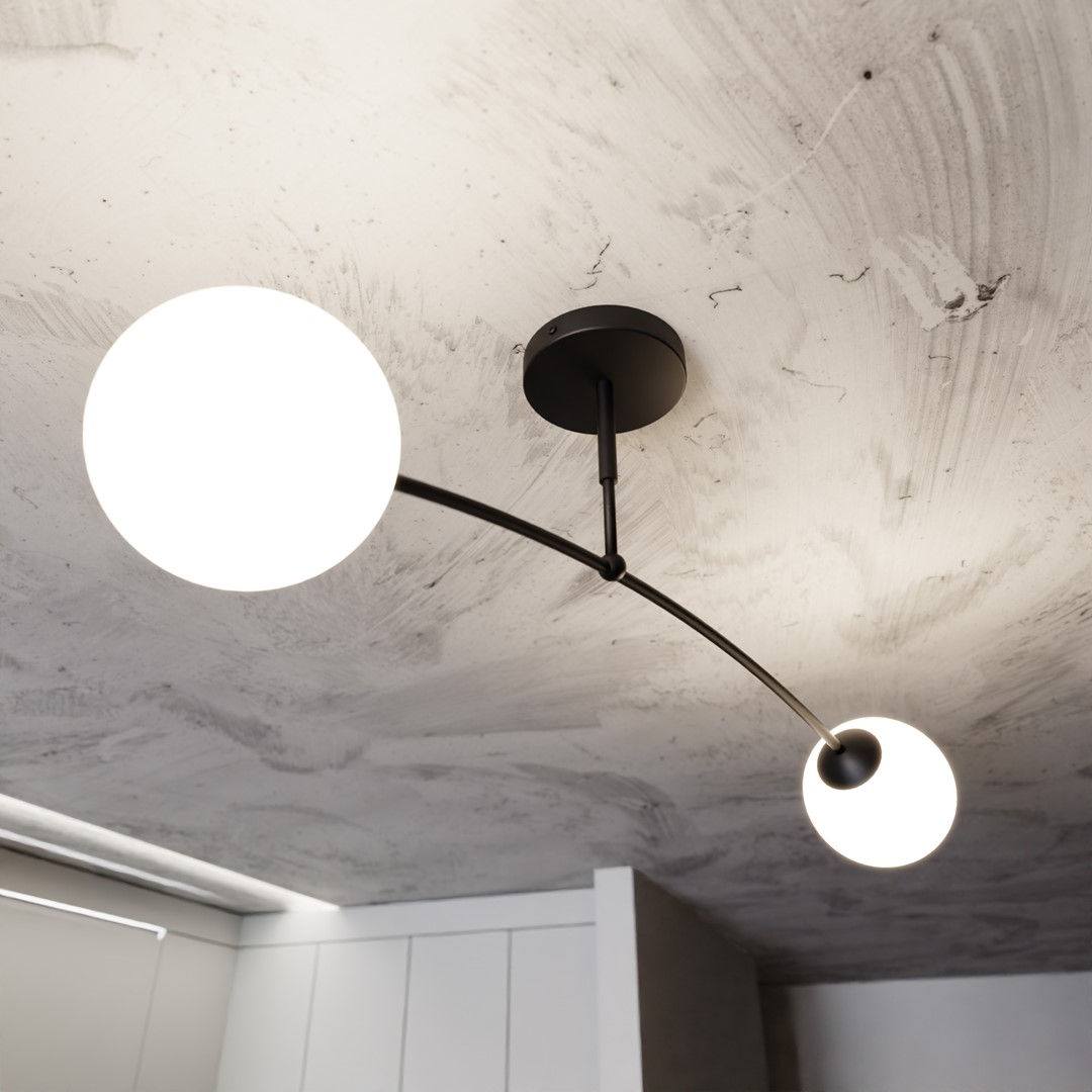 Pregos 60cm Sort plafond Fra Emibig Lighting - Prego loftarmaturer er et fremragende supplement til både moderne og klassisk indretning.