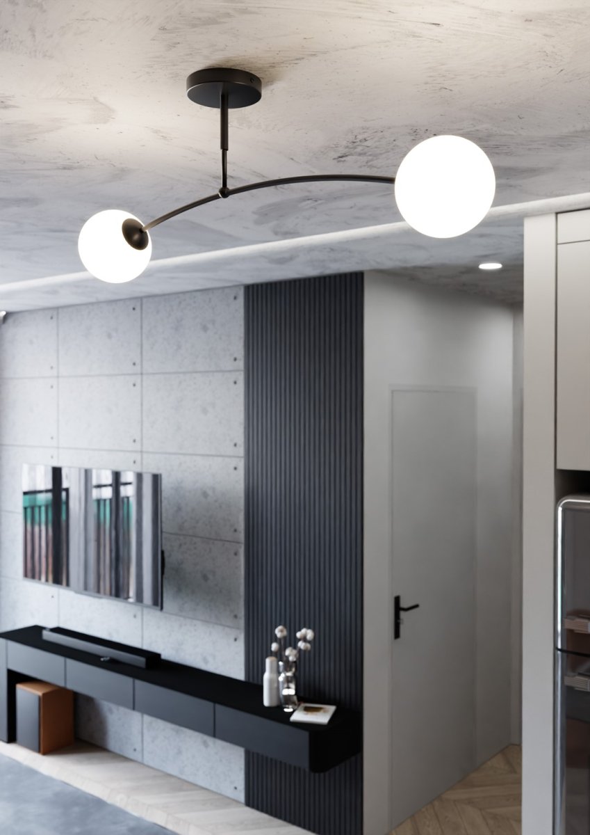 Pregos 60cm Sort plafond Fra Emibig Lighting - Prego loftarmaturer er et fremragende supplement til både moderne og klassisk indretning.