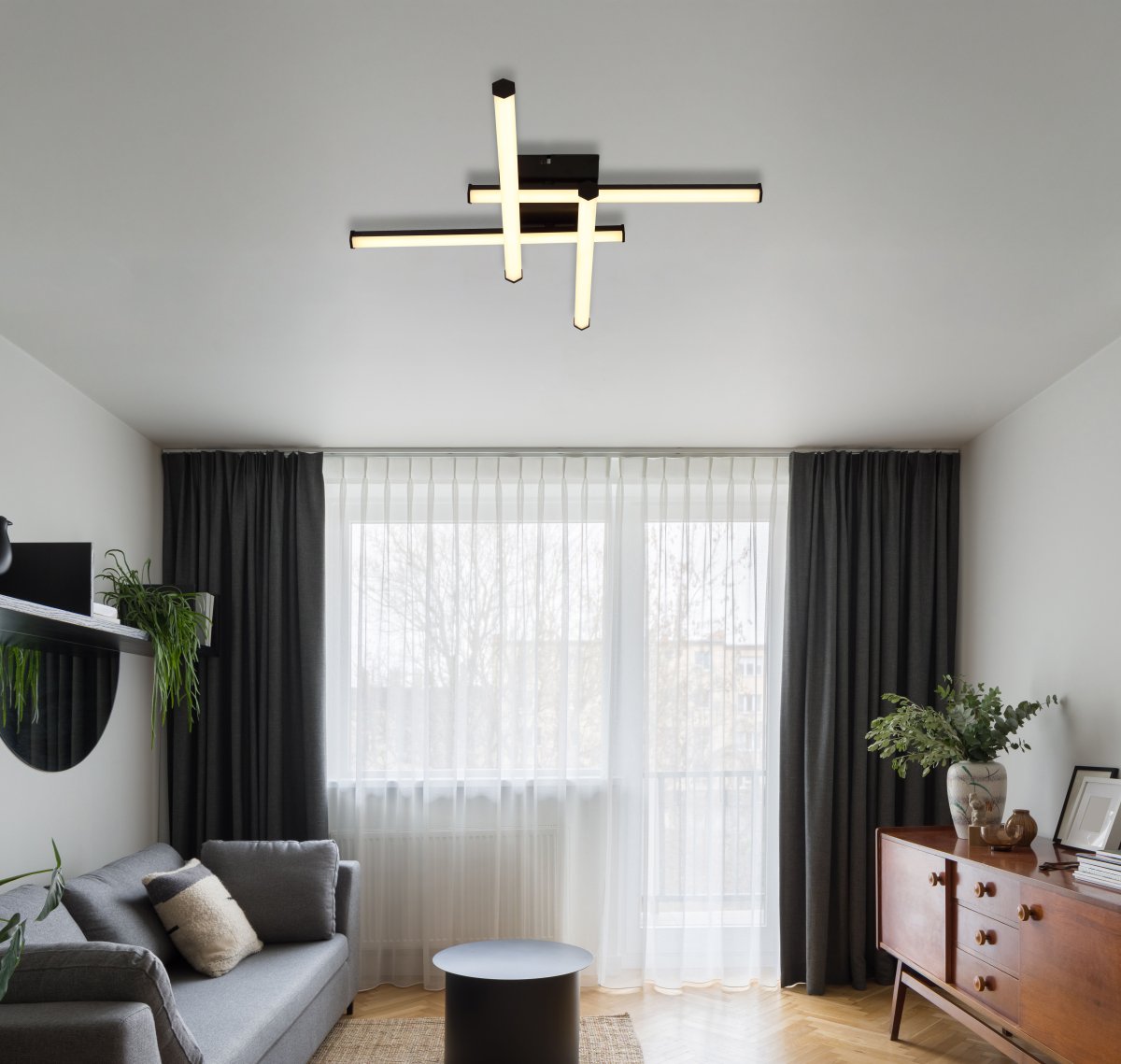 Kirina 50cm Sort plafond Fra Globo Lighting - Kirina adderar moderna stil till rummet med dess innovativa, kvadratiska design.