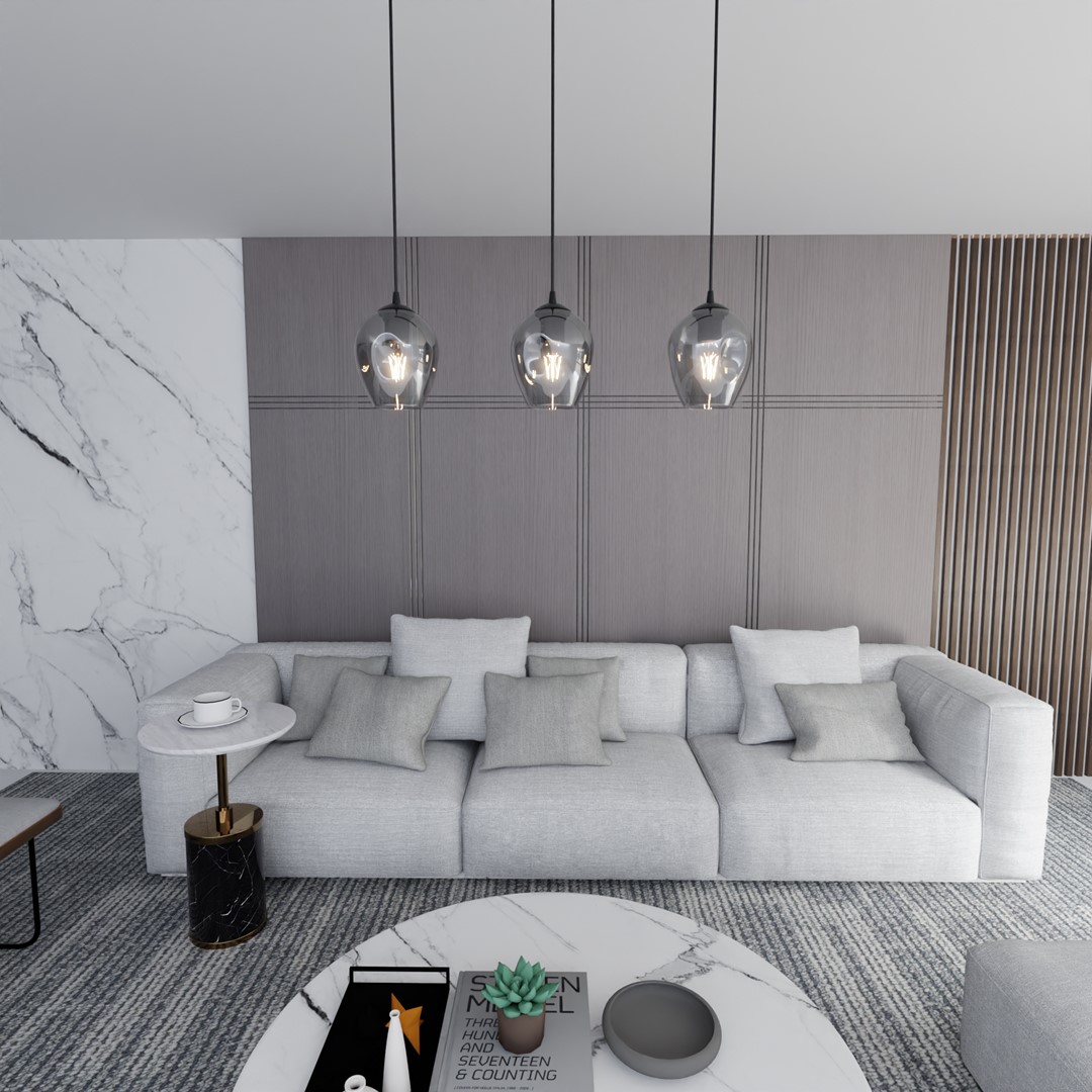 Istar 70cm Røgfarvet loftslampe Fra Emibig Lighting - Istar er en alsidig og moderne kollektion af loftslamper.