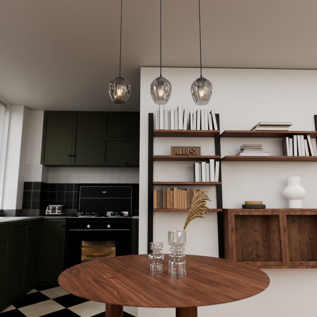 Istar 70cm Røgfarvet loftslampe Fra Emibig Lighting - Istar er en alsidig og moderne kollektion af loftslamper.