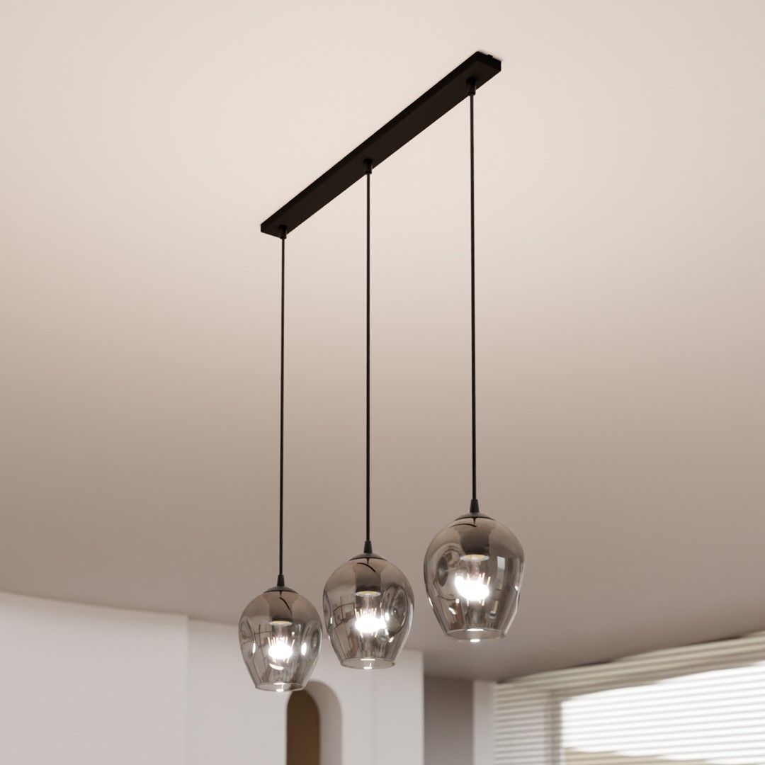 Istar 70cm Røgfarvet loftslampe Fra Emibig Lighting - Istar er en alsidig og moderne kollektion af loftslamper.