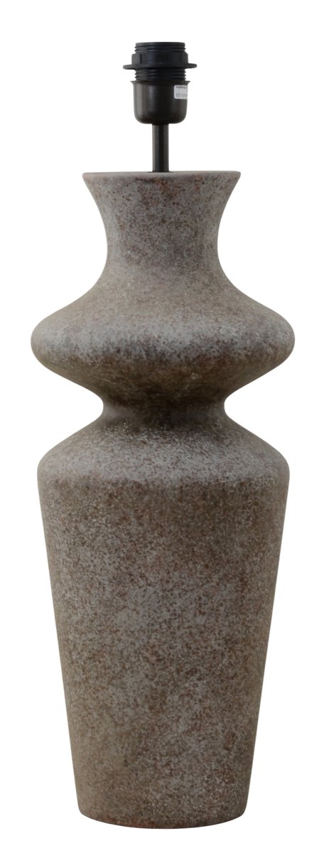 Zoom billede af Belladonna 60cm Grå lampefod Fra Hallbergs - Denna dekorativa lampfot i keramik har en mjukt formad silhuett som ger ett elegant och organiskt uttryck.
