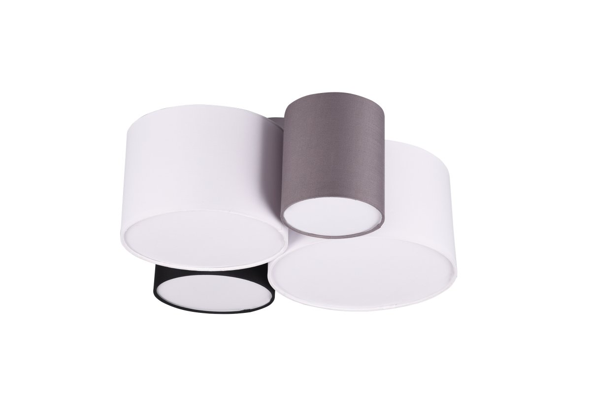 Hotel 50cm Flerfarvet plafond Fra Trio Lighting - HOTEL loftslampen med sine fire p&aelig;rer er s&aelig;rligt effektiv i stuer og sovev&aelig;relser, hvor den skaber harmoniske lysaccenter og giver et hyggeligt indtryk.