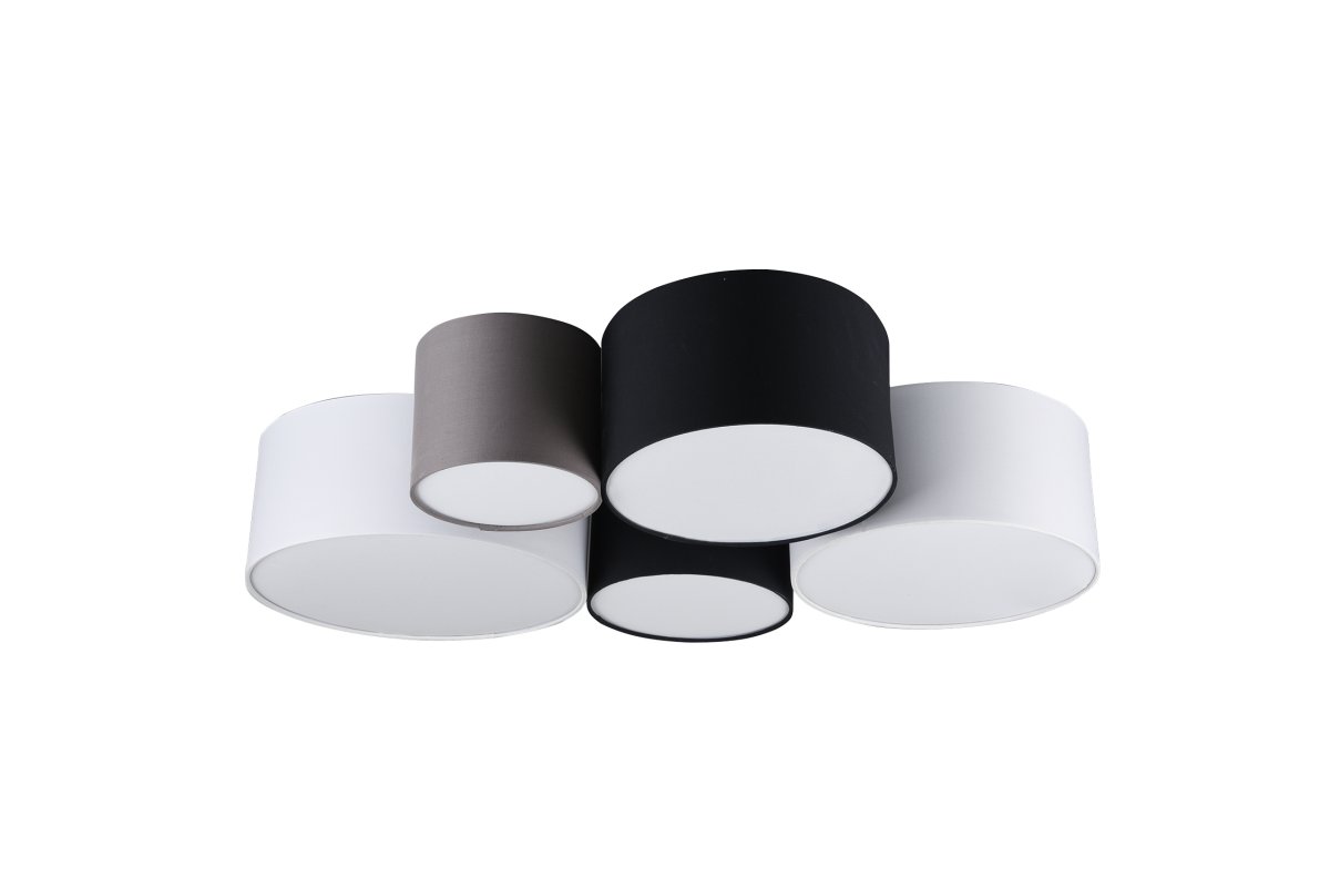 Hotel 90cm Flerfarvet plafond Fra Trio Lighting - HOTEL loftlampen med sine fem p&aelig;rer er s&aelig;rligt effektiv i stuer og sovev&aelig;relser, hvor den skaber harmoniske lysaccenter og giver et hyggeligt indtryk.