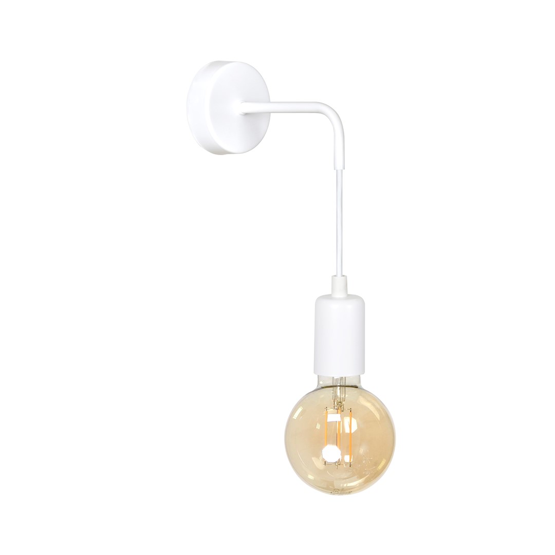 Multipo K1 Hvid væglampe Fra Emibig Lighting - Den er lavet af pulverlakeret stål og giver et robust og kvalitativt indtryk.