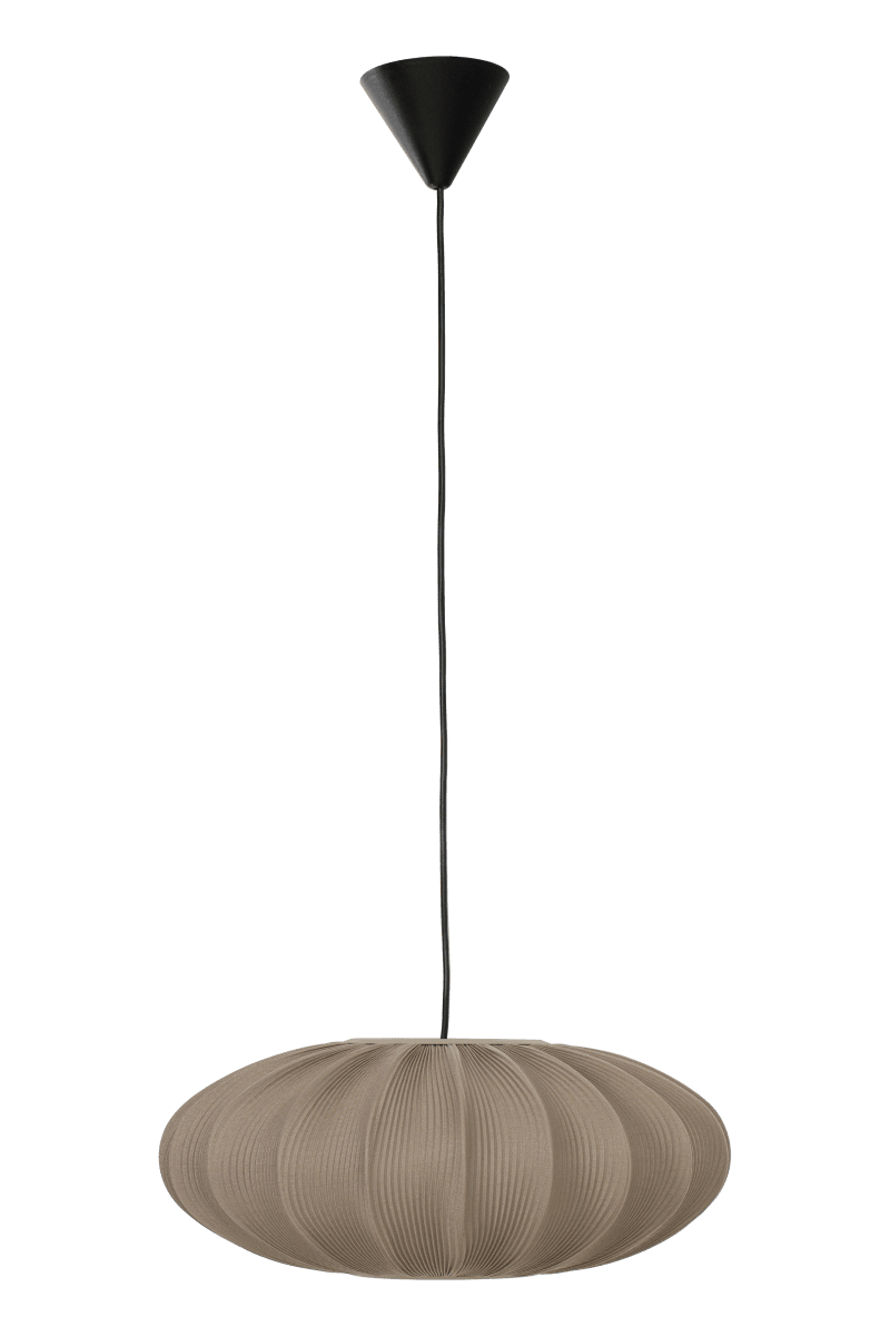 Mamsell Ø45 Grå loftslampe Fra Aneta Lighting - Mamsell loftlampe er beklædt med fint plisseret strækstof, der giver et behageligt, let dæmpet lys.