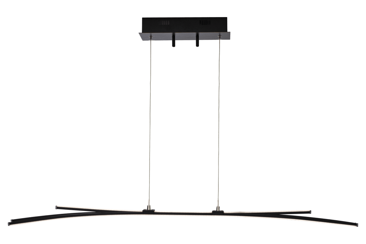 Svala 114cm Sort loftslampe Fra Aneta Lighting - Aluminium og 30W LED, lyskilden er integreret og kan d&aelig;mpes.