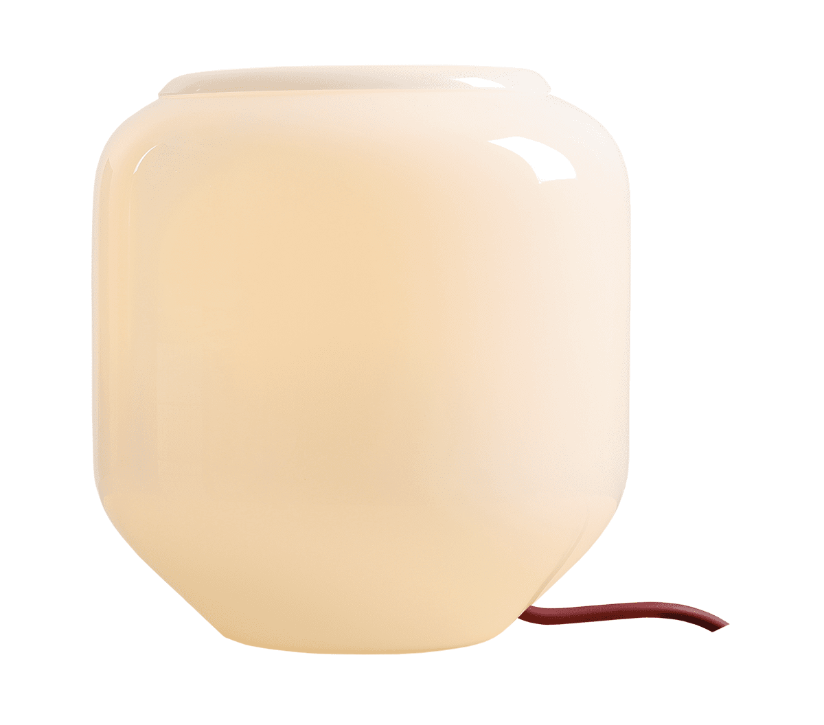 Flask 18cm Hvid/rød bordlampe Fra Artera - Flask er en stilfuld bordlampe med bløde, afrundede former og et moderne farveskema.