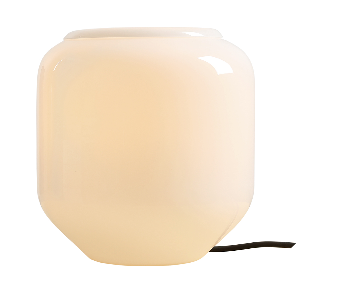 Flask 18cm Hvid/sort bordlampe Fra Artera - Flask er en stilfuld bordlampe med bløde, afrundede former og et moderne farveskema.