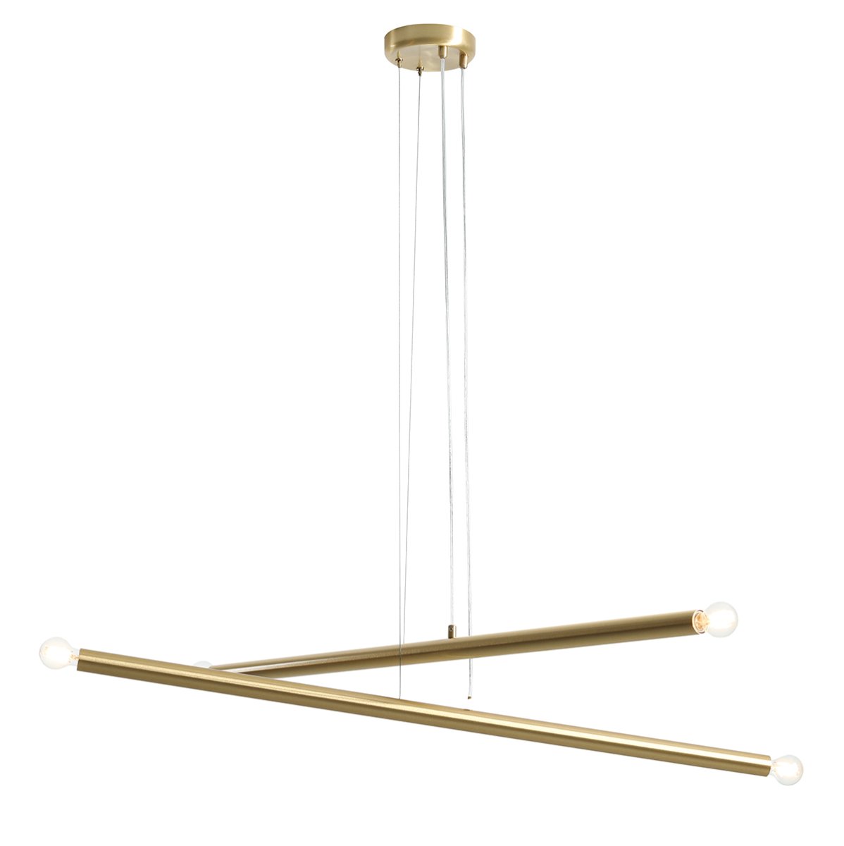 Tubo 4 100cm Messing loftslampe Fra Artera - Tubo 4 er en moderne loftspendel med et stilfuldt og minimalistisk design.