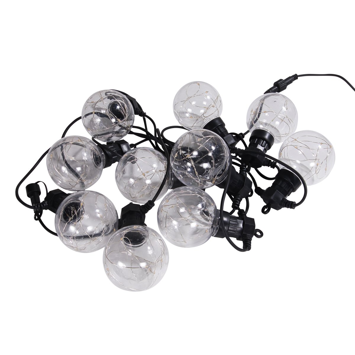Garden micro-light Sammenkoblingsbar 10m Sort Fra Pixie Design - Derudover er der en indbygget 5-trins lysd&aelig;mper p&aring; transformeren og en timer.