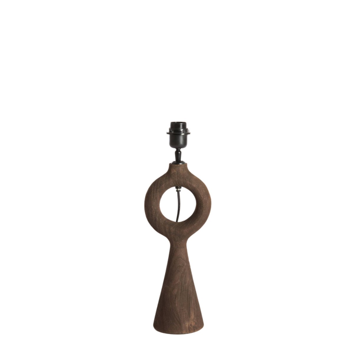 Sabuli 40cm Træ lampefod Fra Light & Living - Denne smukke lampefod er lavet af træ og har en mat mørkebrun finish, der giver den et naturligt og rustikt præg.