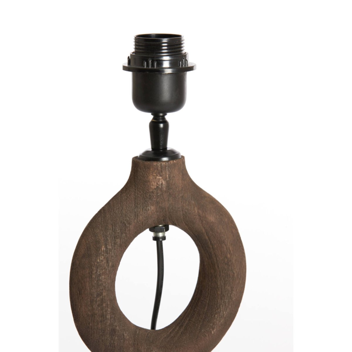 Sabuli 40cm Træ lampefod Fra Light & Living - Denne smukke lampefod er lavet af træ og har en mat mørkebrun finish, der giver den et naturligt og rustikt præg.