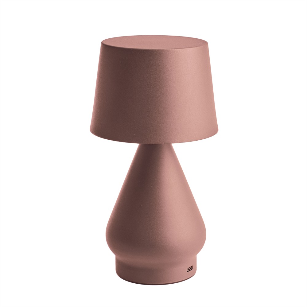 No cable 24cm Lyserød bærbar Fra Unison - NO CABLE er en stilfuld genopladelig bordlampe, der ikke kr&aelig;ver en stikkontakt og kan placeres hvor som helst.
