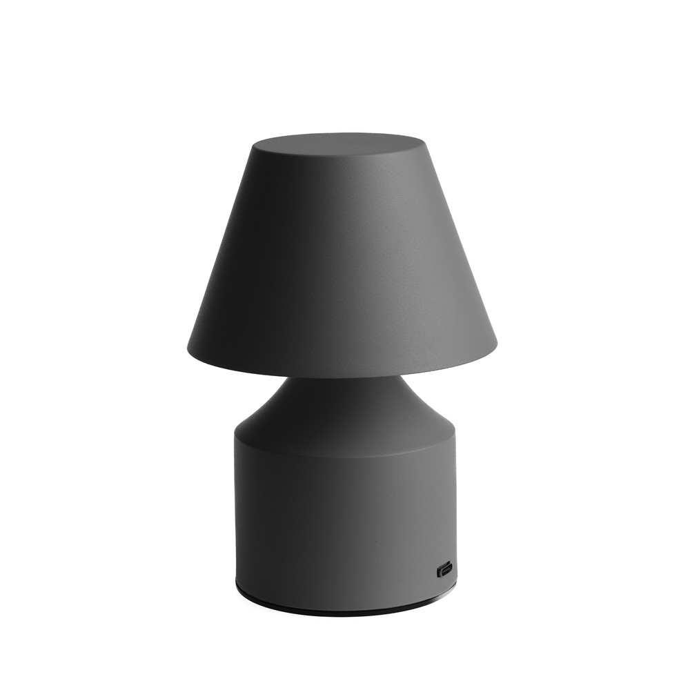 No cable 16cm Grafit bærbar Fra Unison - NO CABLE er en stilfuld genopladelig bordlampe, der ikke kr&aelig;ver en stikkontakt og kan placeres hvor som helst.