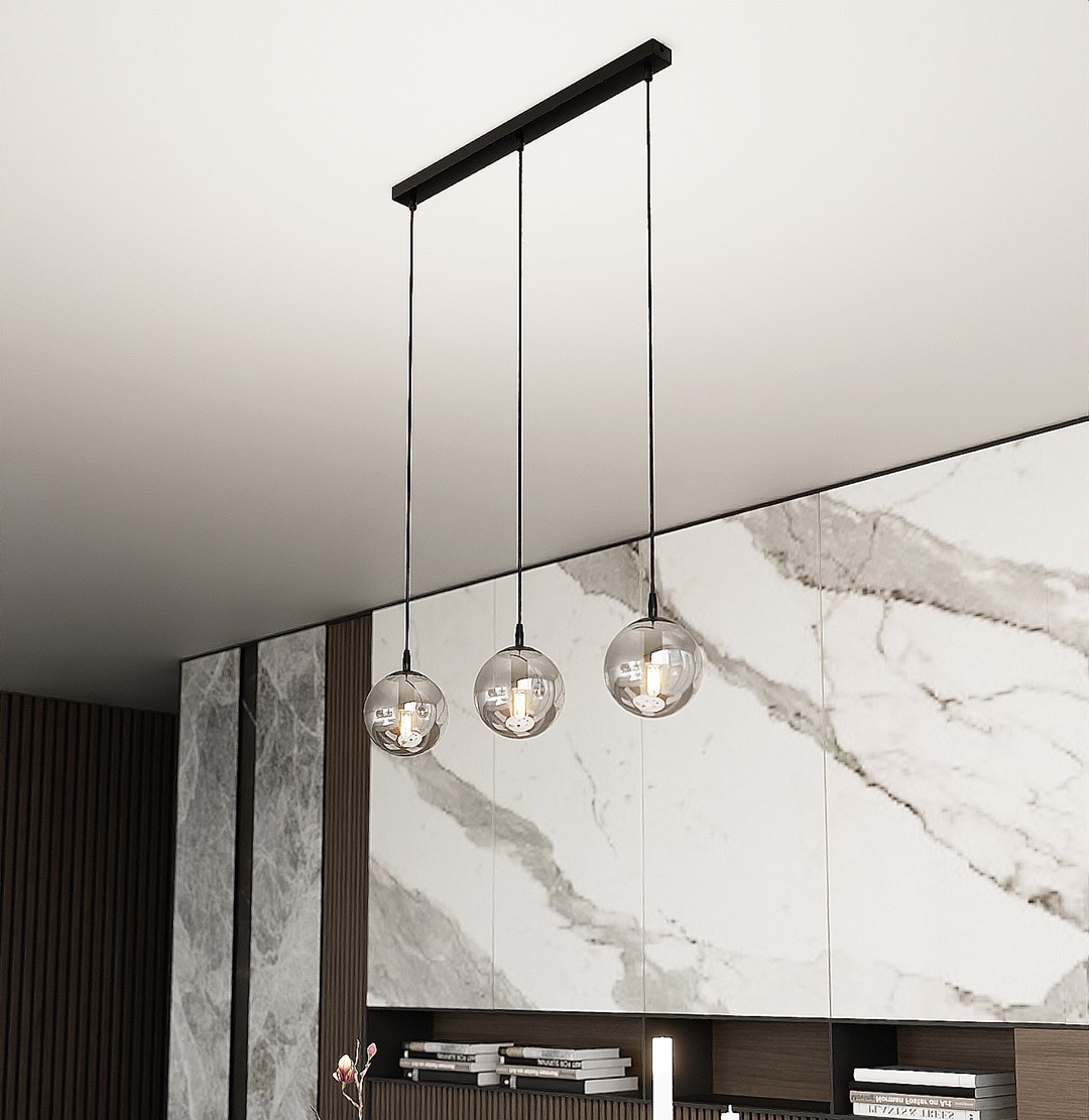 Cosmo 70cm Røgfarvet loftslampe Fra Emibig Lighting - Cosmo er en alsidig og moderne kollektion af loftslamper.