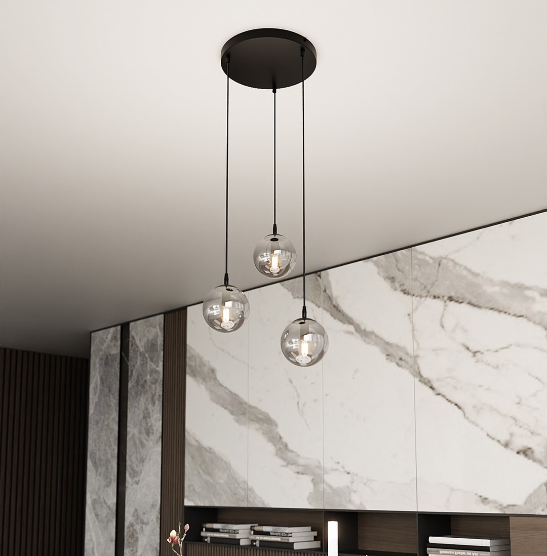 Cosmo Premium Ø40 Røgfarvet loftslampe Fra Emibig Lighting - Cosmo er en alsidig og moderne kollektion af loftslamper.