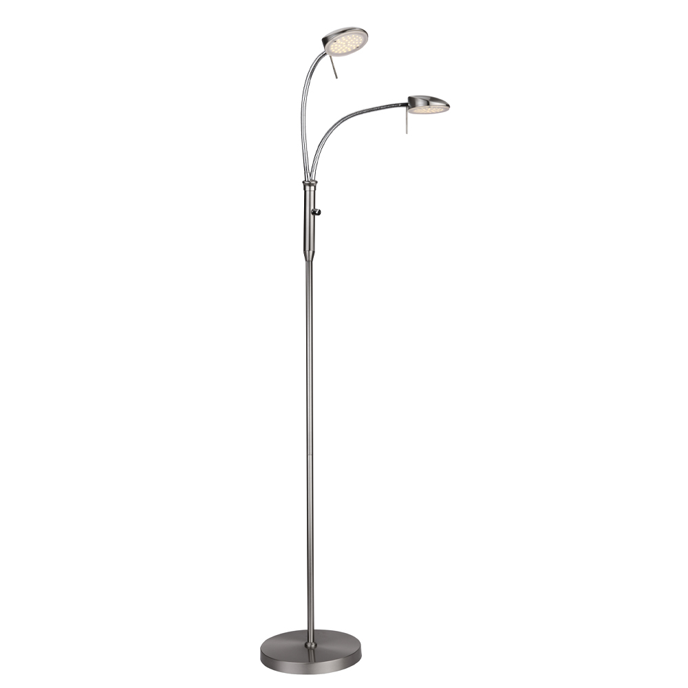 Vegas 2 Stål gulvlampe Fra Halo Design - Vegas er det perfekte valg for dem, der leder efter en alsidig og funktionel belysningsløsning med et strejf af stil!
